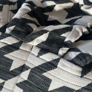 Black and White Geometric Patterned Fabric